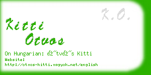kitti otvos business card